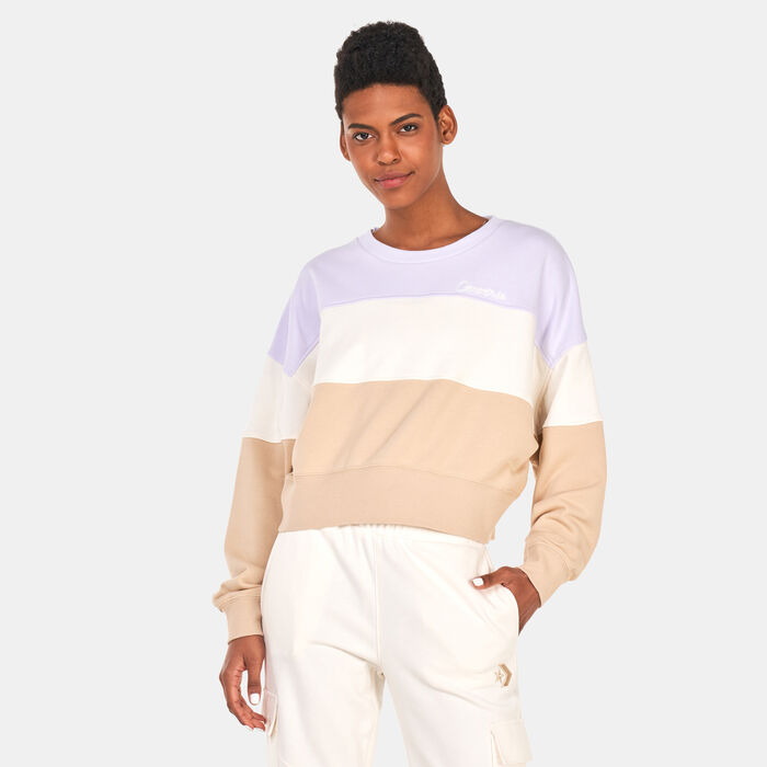 سويت شيرت كلر-بلوكد كرو للنساء سويت شيرت كلر-بلوكد كرو للنساء image number 0