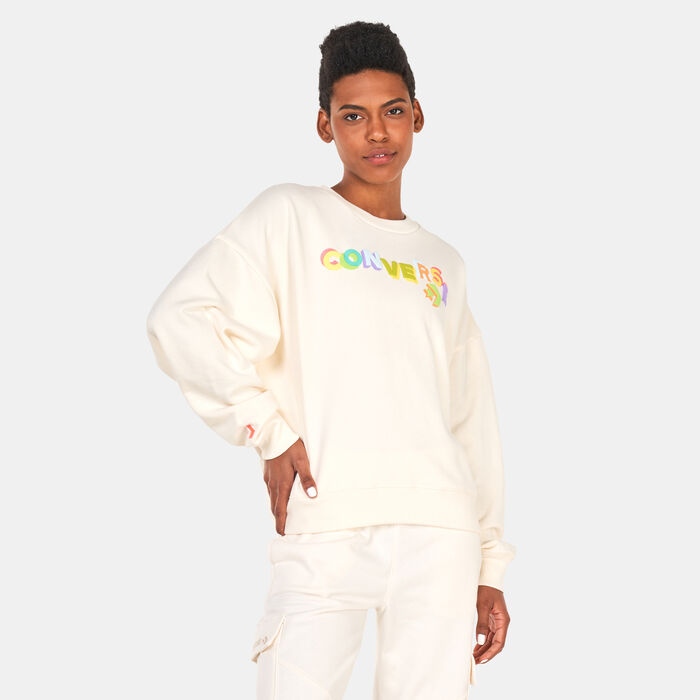 سويت شيرت جرافيك كرو للنساء image number 0